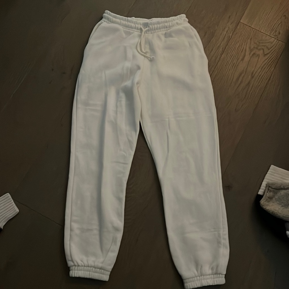 ZARA white sweat pants/joggers